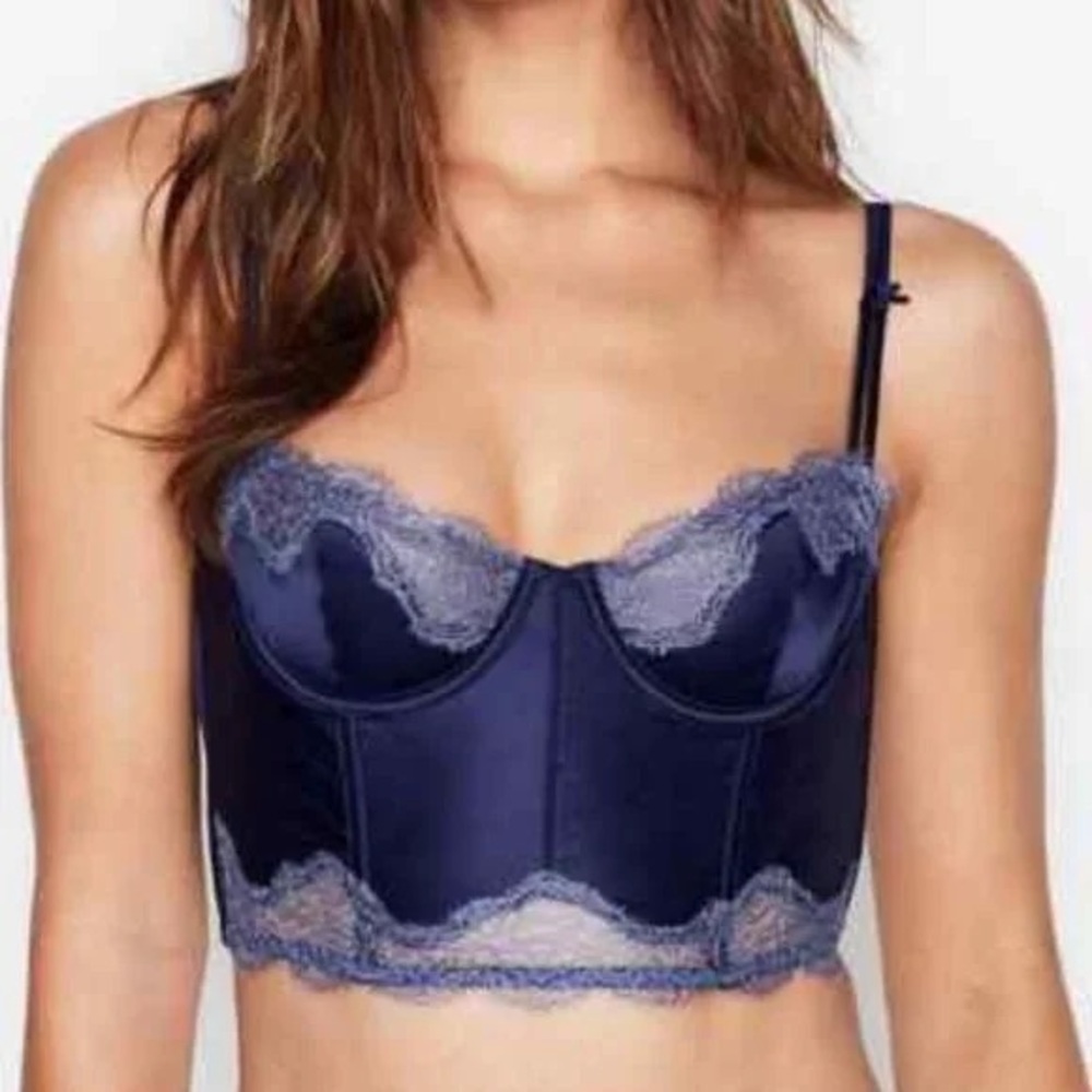 Victoria Secret Unlined Balconet in Satin Blue